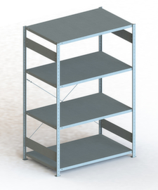 META Lagerregal CLIP S3 230, Höhe x Breite x Tiefe 2000 x 1356 x 836 mm, 4 Böden