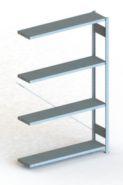 META Lagerregal CLIP S3 230, Höhe x Breite x Tiefe 2000 x 1306 x 336 mm, 4 Böden