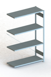 META Lagerregal CLIP S3 230, Höhe x Breite x Tiefe 2000 x 1306 x 536 mm, 4 Böden