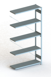 META Lagerregal CLIP S3 230, Höhe x Breite x Tiefe 2500 x 1306 x 436 mm, 5 Böden