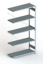 META Lagerregal CLIP S3 230, Höhe x Breite x Tiefe 2500 x 1306 x 536 mm, 5 Böden