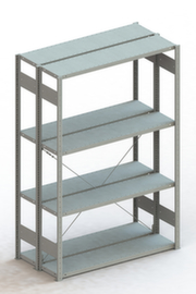 META Lagerregal CLIP S3 230, Höhe x Breite x Tiefe 2000 x 1356 x 336 mm, 4 Böden