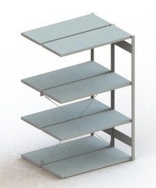 META Lagerregal CLIP S3 230, Höhe x Breite x Tiefe 2000 x 1306 x 536 mm, 4 Böden