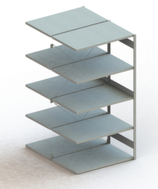 META Lagerregal CLIP S3 230, Höhe x Breite x Tiefe 2500 x 1306 x 836 mm, 5 Böden