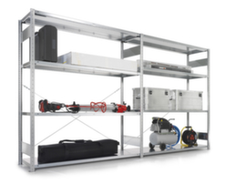 META Lagerregal CLIP S3 200, Höhe x Breite x Tiefe 2000 x 1556 x 636 mm, 4 Böden