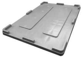 Grauer Stülpdeckel für Großbehälter