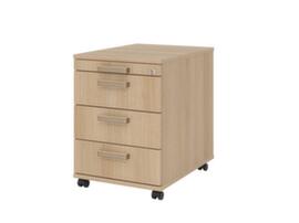 Rollcontainer Up and Down, 3 Schublade(n), Eiche/Eiche