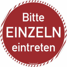 Türschild SafetyMarking®, "Bitte EINZELN eintreten"