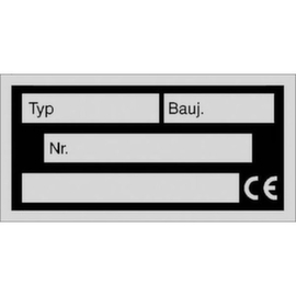 Typenschild SafetyMarking® zur Selbstbeschriftung