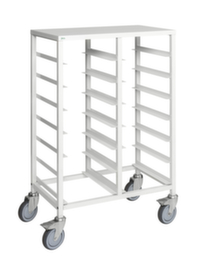 Kongamek Etagenwagen mit Tablettablagen, Traglast 150 kg, 14 Etagen