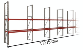 META Palettenregal MULTIPAL für 54 Paletten, 17275 mm breit, 3 Lagerebenen