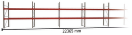 META Palettenregal MULTIPAL für 48 Paletten, 22365 mm breit, 3 Lagerebenen
