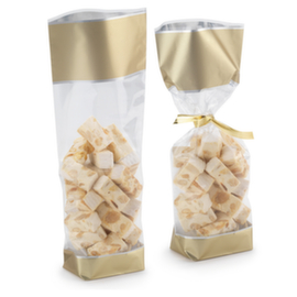 Bedruckte Kekstüte Gold-glanz -120 x 275 mm