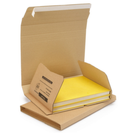 Buchverpackung braun Haftklebeverschluss RAJA