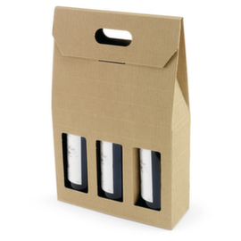 Flaschenverpackung Natur 3 Flaschen