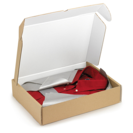 Karton mit verstärktem Verschluss und weißer Innenseite 400 x 400 x 120 mm