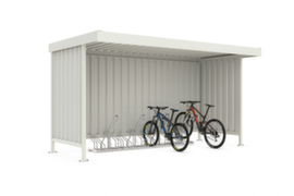 WSM Fahrradüberdachung Leipzig Basic mit Fahrradständern, Breite x Tiefe 4300 x 2200 mm