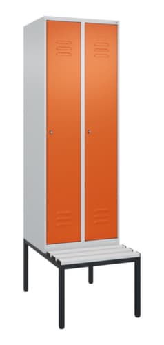 C+P Sitzbank-Spind Classic Plus für Schwarz-Weiß-Trennung, Abteilbreite 300 mm