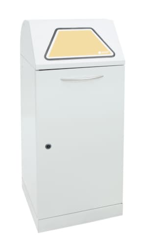 stumpf Nicht brennbarer Wertstoffbehälter Modul-Vario 120 mit selbstschließender Einwurfklappe, 120 l, lichtgrau, Deckel lichtgrau
