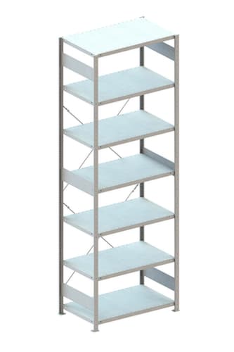 META System-Steckregal CLIP, Höhe x Breite x Tiefe 3000 x 1056 x 636 mm, 7 Böden