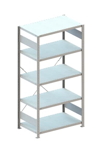 META System-Steckregal CLIP, Höhe x Breite x Tiefe 2000 x 806 x 636 mm, 5 Böden