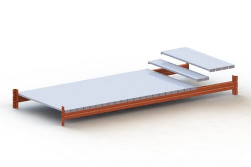 META Boden mit Stahlpaneelen Multipal S für Weitspannregal, Breite x Tiefe 1825 x 800 mm