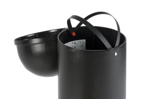Rubbermaid Feuerhemmender Abfallbehälter Marshal® Classic, 57 l, schwarz, Deckel schwarz