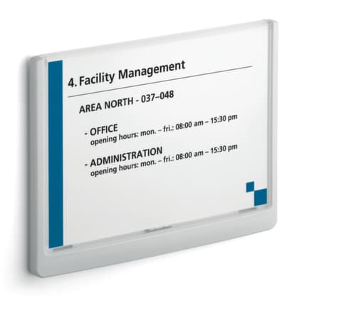 Durable Türschild Click Sign mit farbigem Rahmen, Hochformat 148,5