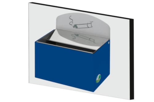 Wandascher mit Rückwandschild, enzianblau