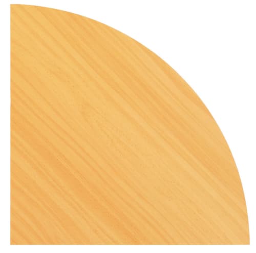 Rundes Verkettungselement Terra Nova 90°, Breite x Tiefe 800 x 800 mm, Platte Buche
