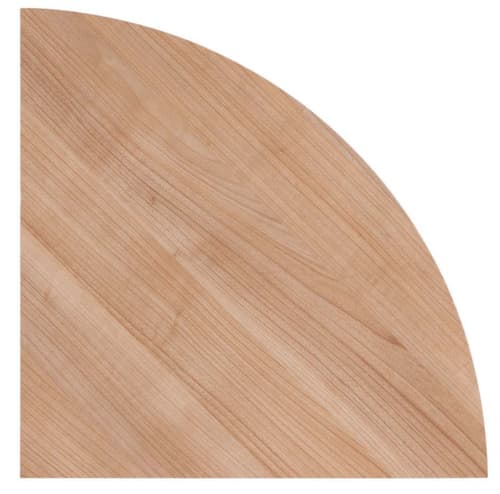 Rundes Verkettungselement Terra Nova 90°, Breite x Tiefe 800 x 800 mm, Platte Nussbaum