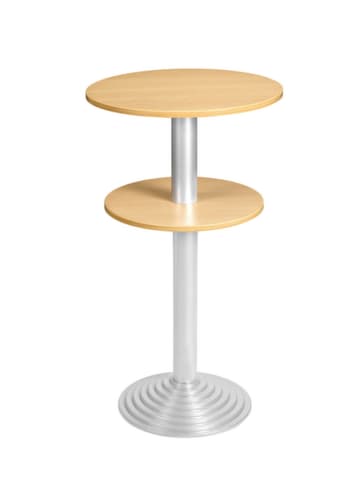 Stehtisch mit 2 Platten, Ø 600 mm, Platte Buche