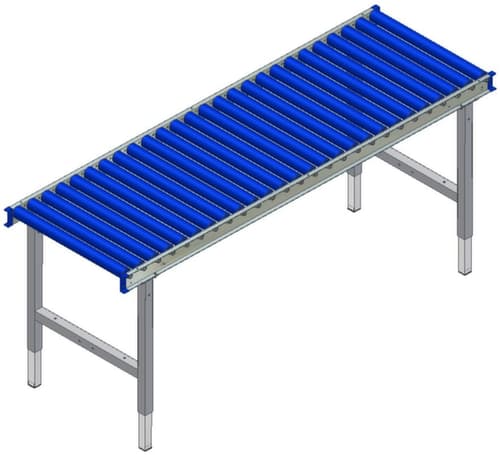 Rocholz Höhenverstellbarer Rollenbahntisch, Breite x Tiefe 1955 x 640 mm
