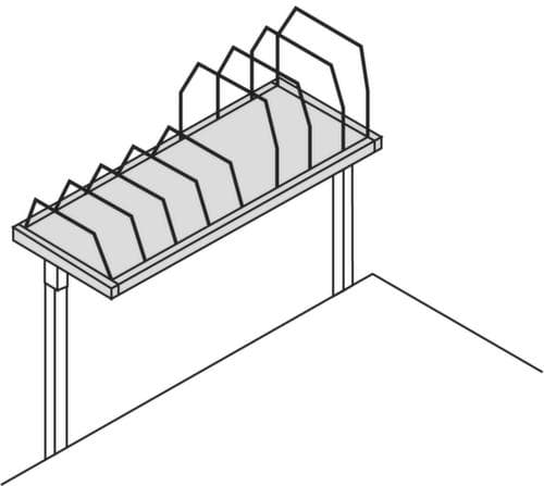 Rocholz Aufbaumagazin für Packtisch, Höhe 400 mm
