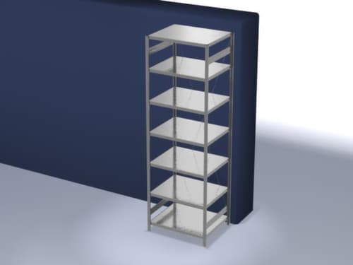 hofe System-Steckregal, Höhe x Breite x Tiefe 3000 x 1060 x 835 mm, 7 Böden