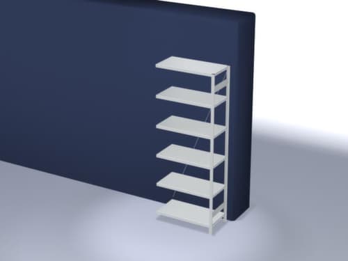 hofe System-Steckregal Anbaufeld, Höhe x Breite x Tiefe 2500 x 1010 x 535 mm, 6 Böden