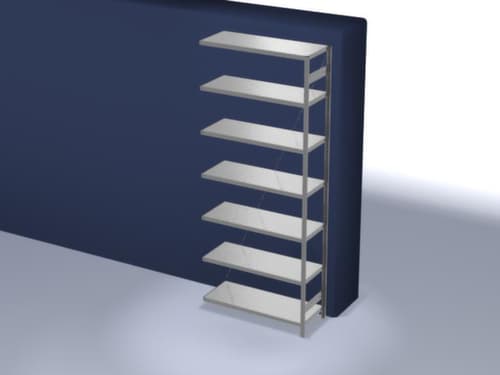 hofe System-Steckregal in Standard Bauart, Höhe x Breite x Tiefe 3000 x 1310 x 535 mm, 7 Böden