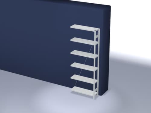 hofe System-Steckregal in Standard Bauart, Höhe x Breite x Tiefe 2500 x 1010 x 335 mm, 6 Böden