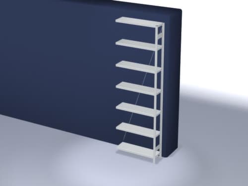 hofe System-Steckregal in Standard Bauart, Höhe x Breite x Tiefe 3000 x 1010 x 335 mm, 7 Böden