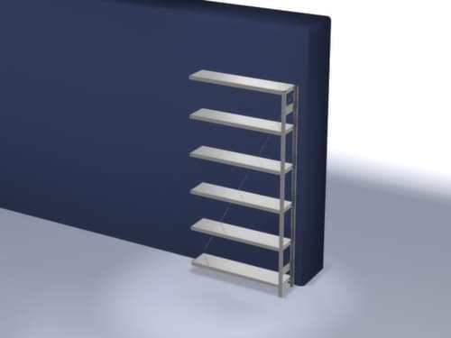 hofe System-Steckregal in mittelschwerer Bauart, Höhe x Breite x Tiefe 2500 x 1310 x 335 mm, 6 Böden