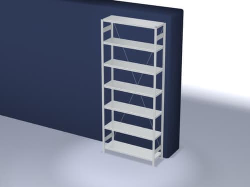 hofe System-Steckregal, Höhe x Breite x Tiefe 3000 x 1360 x 435 mm, 7 Böden