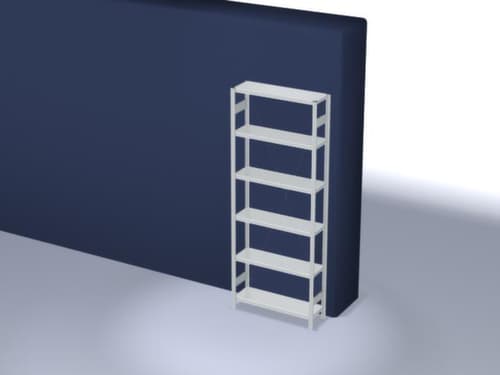 hofe Traversenregal in Standard Bauart, Höhe x Breite x Tiefe 2500 x 1060 x 335 mm, 6 Böden