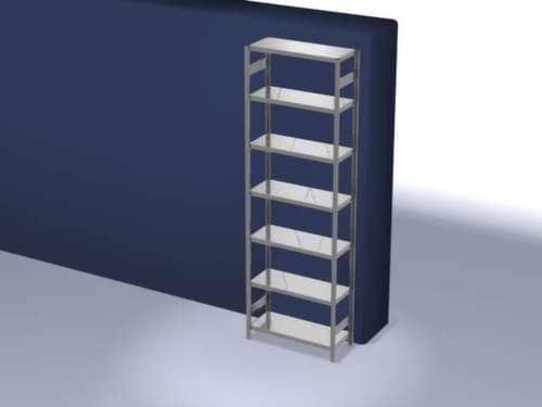 hofe Traversenregal in Standard Bauart, Höhe x Breite x Tiefe 3000 x 1060 x 435 mm, 7 Böden