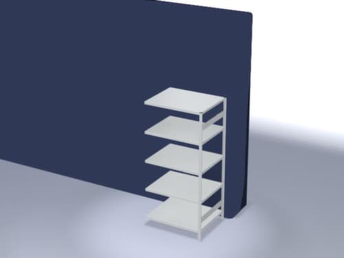 hofe Traversenregal in Standard Bauart, Höhe x Breite x Tiefe 2000 x 1010 x 835 mm, 5 Böden