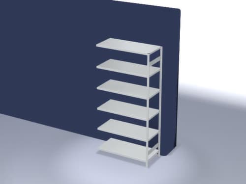 hofe Traversenregal in Standard Bauart, Höhe x Breite x Tiefe 2500 x 1310 x 635 mm, 6 Böden