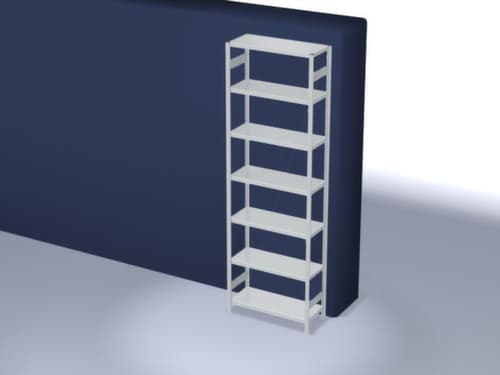 hofe Traversenregal in mittelschwerer Bauart, Höhe x Breite x Tiefe 3000 x 1060 x 435 mm, 7 Böden