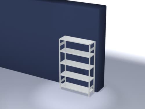 hofe Traversenregal in mittelschwerer Bauart, Höhe x Breite x Tiefe 2000 x 1360 x 435 mm, 5 Böden