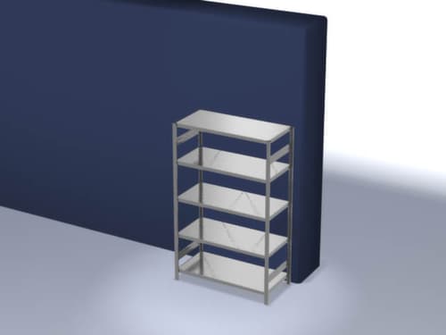 hofe Traversenregal in mittelschwerer Bauart, Höhe x Breite x Tiefe 2000 x 1360 x 635 mm, 5 Böden