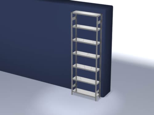 hofe Traversenregal in schwerer Bauart, Höhe x Breite x Tiefe 3000 x 1060 x 335 mm, 7 Böden