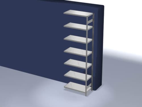 hofe Traversenregal in schwerer Bauart, Höhe x Breite x Tiefe 3000 x 1010 x 535 mm, 7 Böden